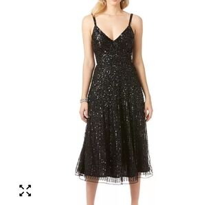 LARA Black Sequin Party Dress
